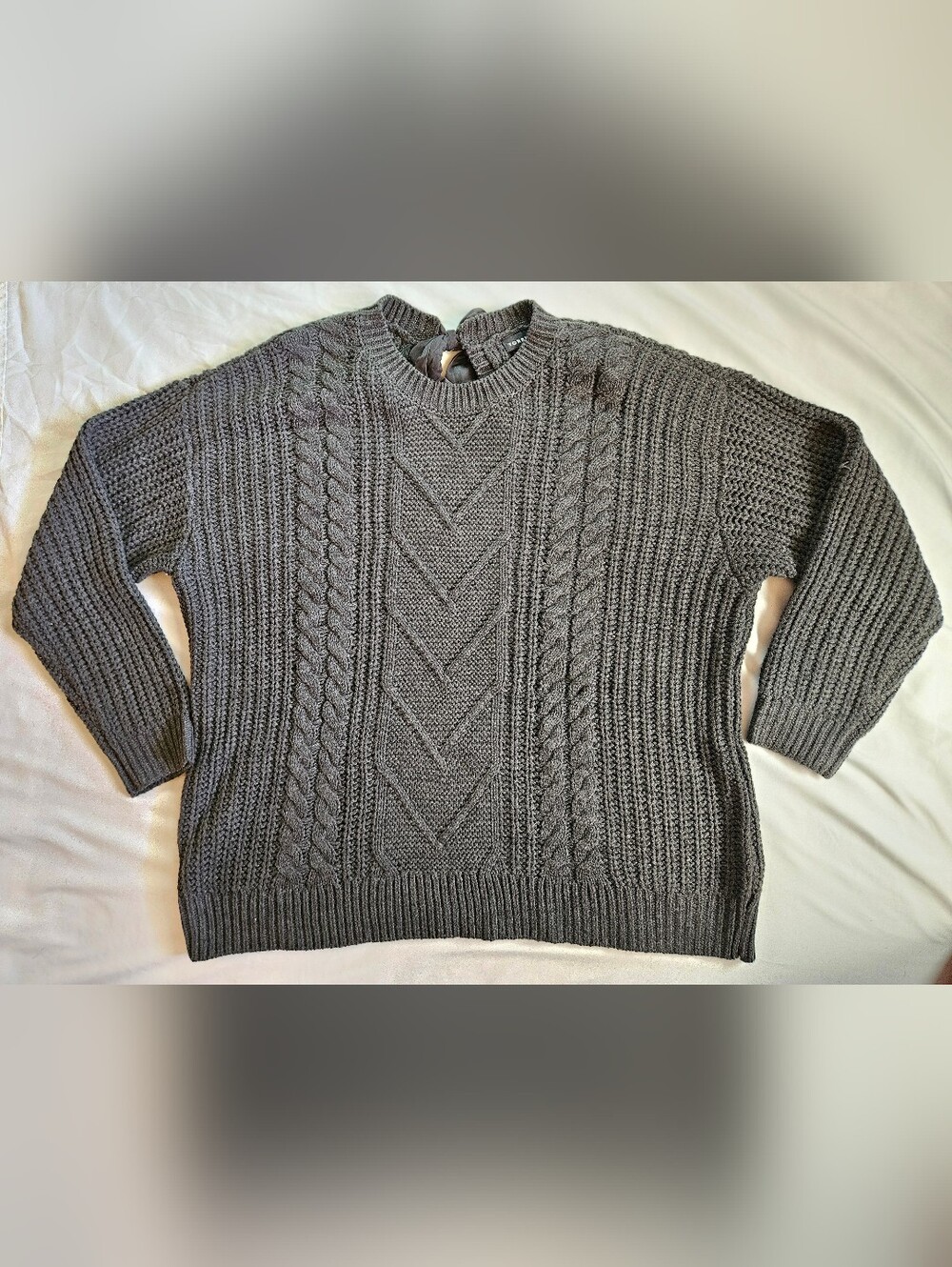 Torrid Womens Charcoal Gray Long Sleeve Chunky Knit Pullover Sweater Size 2 (2x)